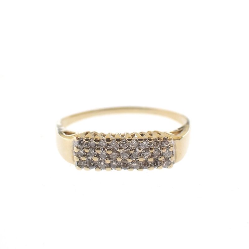 Image 6 of Gold ring pavé set with diamonds | approx. 0.14 ct.
