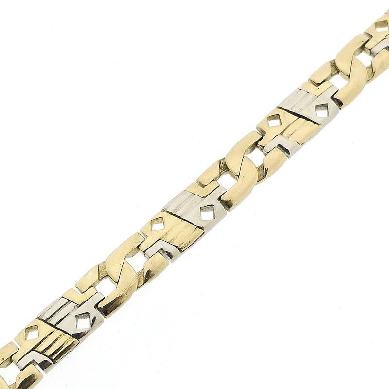 Image 6 of Two-tone gold magnum fantasy link bracelet | 21.5 cm