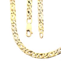 Tricolor gold men's necklace.