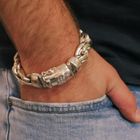 Image 4 of Silver Buddha to Buddha bracelet; Kadek | 22 cm