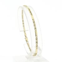 Gold navy link bracelet | 19 cm