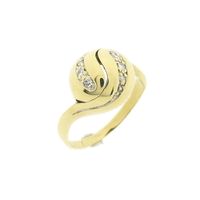 Gold ring with diamond; 0.09 ct.