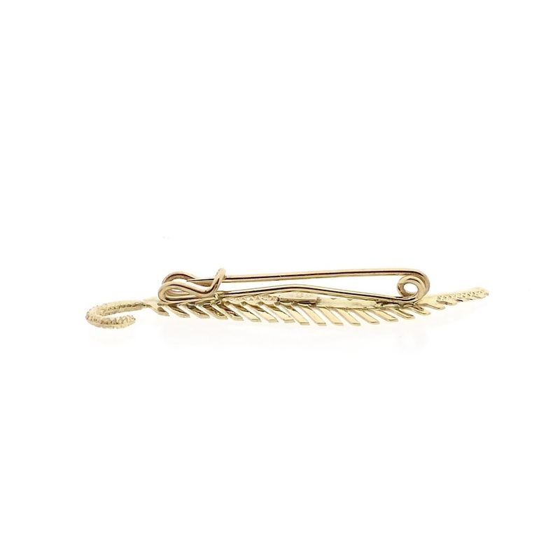 Afbeelding 4 van Vintage gouden veer broche 