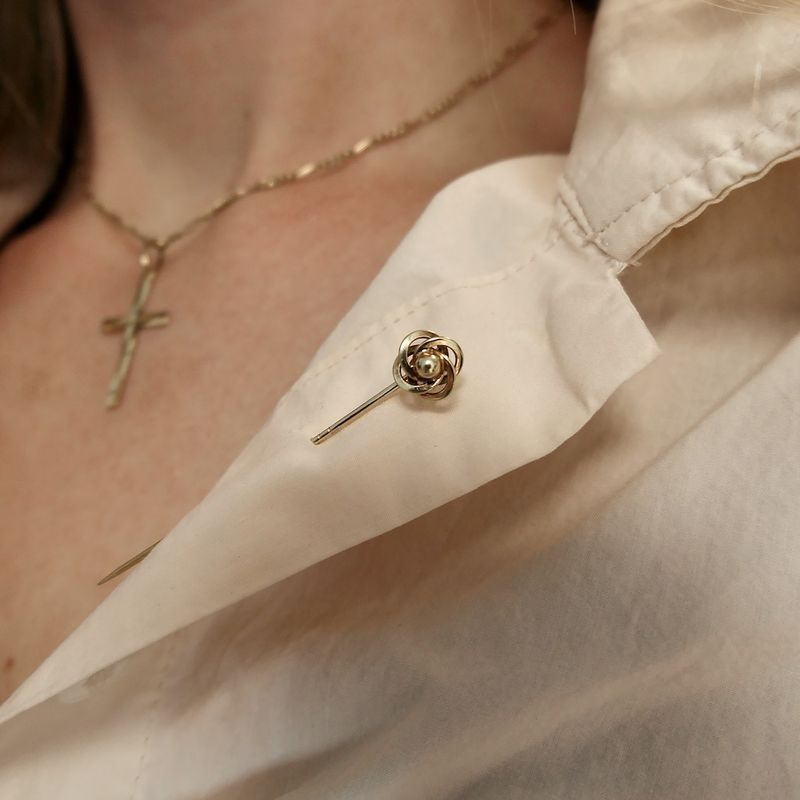 Image 2 of Gold lapel pin, tie pin