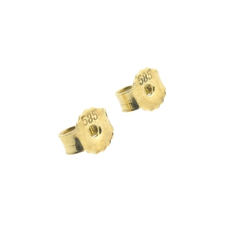 Image 7 of Gold subtle stud earrings with diamond | 0.20 ct.