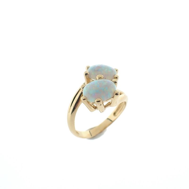 Image 1 of Gold ring with white opal | Toi et moi