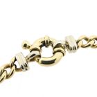 Image 3 of Two-tone gold gourmet link bracelet; 20 cm | Robust
