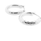Image 9 of White gold earrings with engravings; Ø 15.8 mm