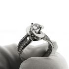 Image 7 of White gold ring with zirconia stones