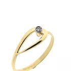 Image 3 of 18 carat gold solitaire ring with diamond | 0.015