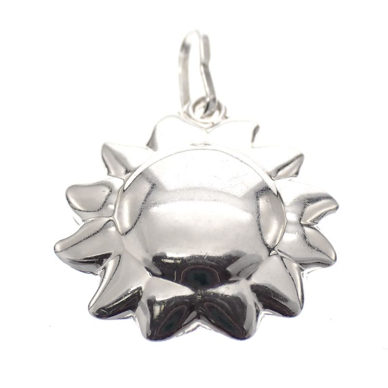 Image 4 of Silver pendant; Sunflower