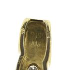 Image 3 of Two-tone gold minimalist pendant with diamond; 0.03 ct.