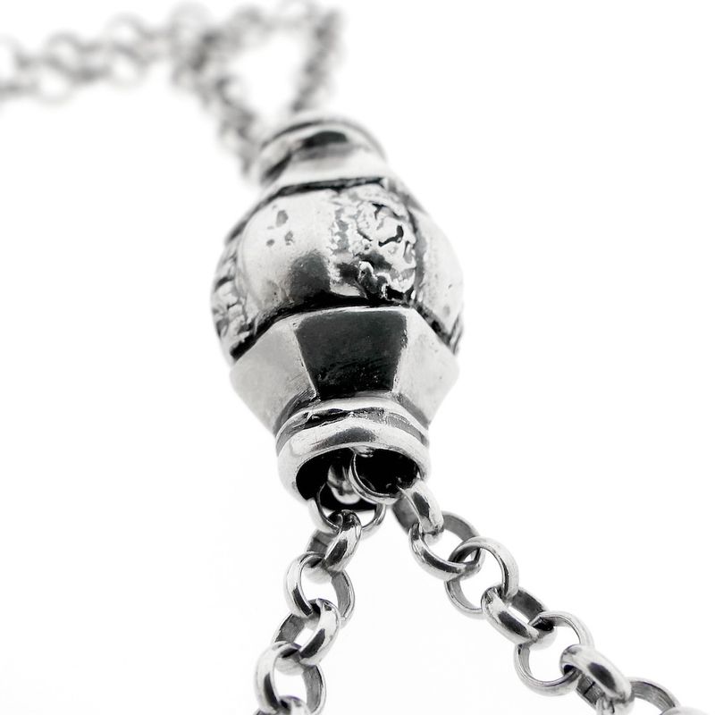 Image 5 of Silver vintage jasseron necklace with fixed pendant | 80 cm