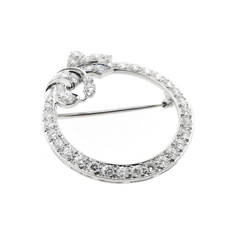 Image 5 of Platinum brooch with diamonds | Approx. 1.47 ct.
