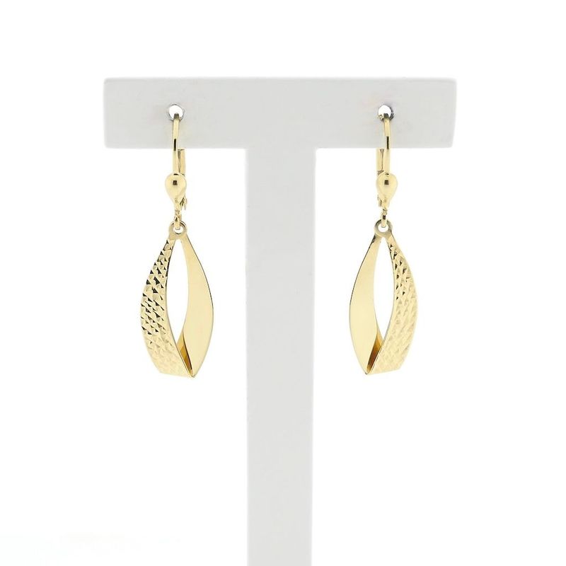 Image 1 of Gold earrings with pattern
