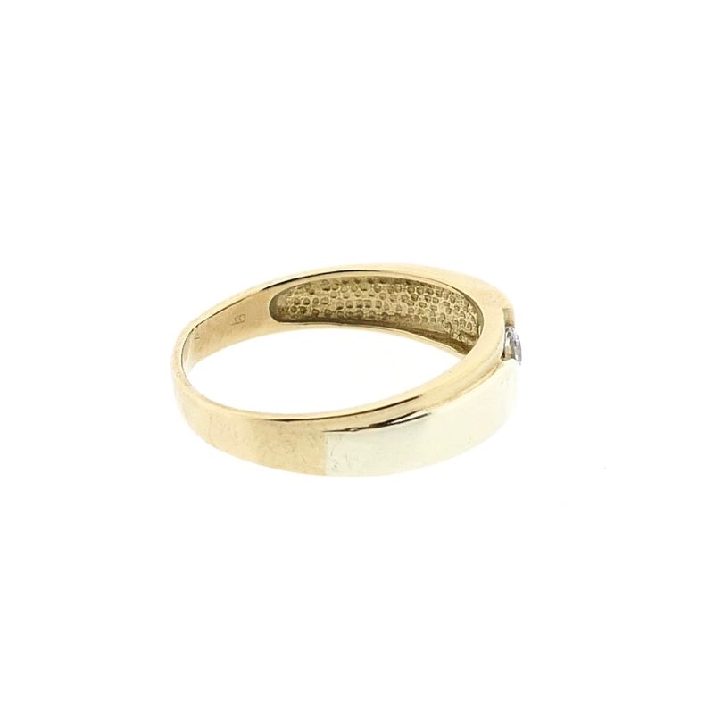 Image 6 of 8 Karat Bicolor Ring with Zirconia
