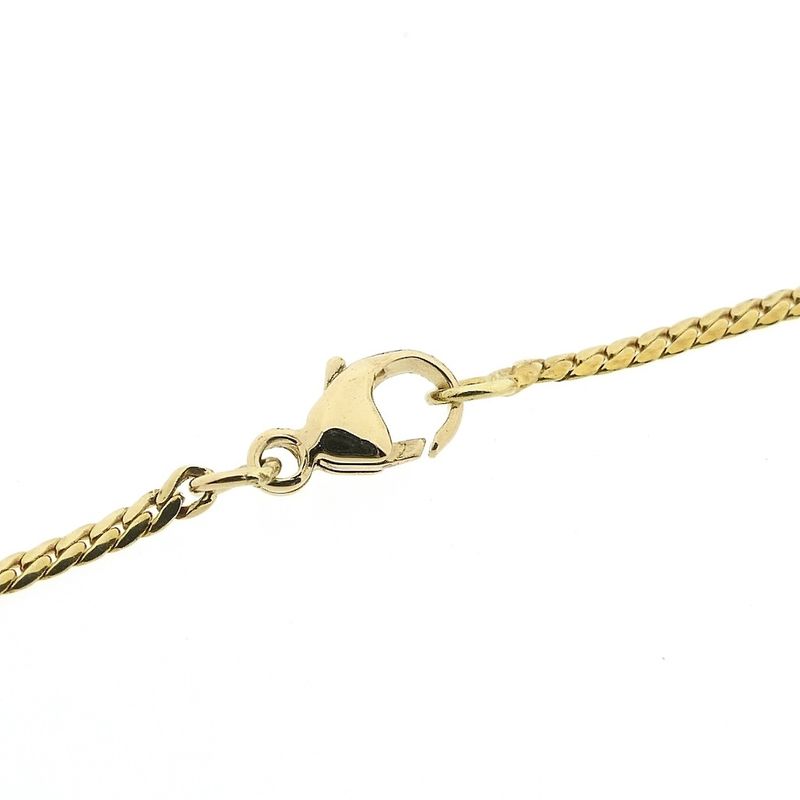 Image 6 of Gold necklace with a fixed pendant and diamond; 0.01 ct. | 42 cm