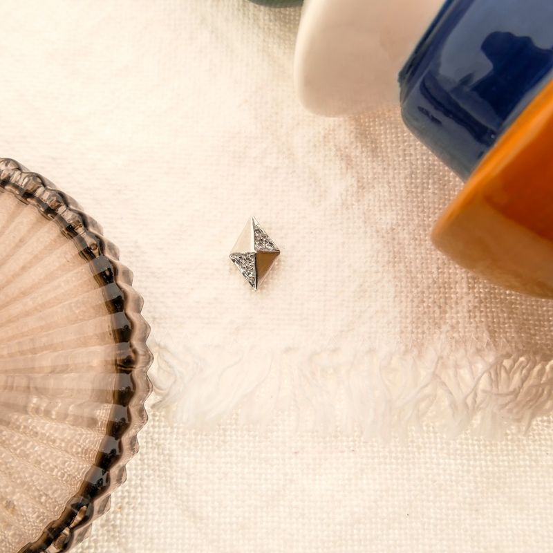 Image 9 of Silver diamond pendant with zirconia