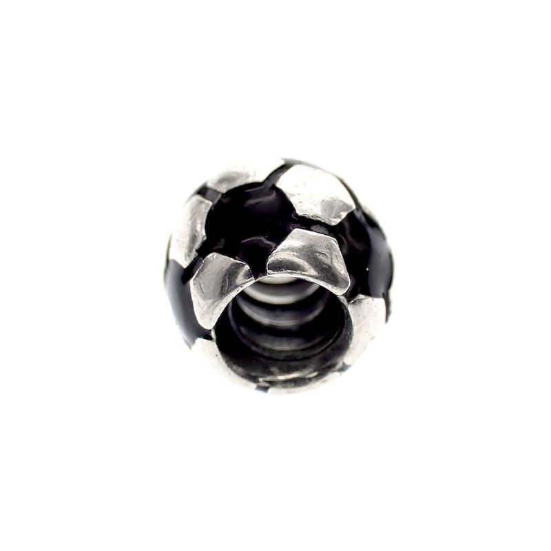 Image 4 of Pandora charm; Silver; Football