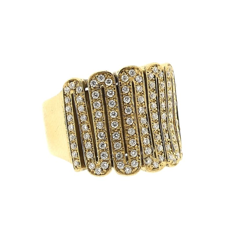 Image 7 of 18-karat gold cocktail ring with 0.59 ct diamond