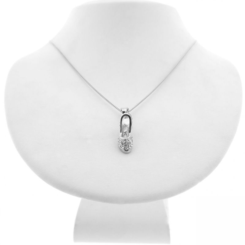 Image 15 of Silver pendant of a women's heel with zirconia