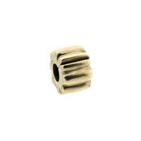 Pandora clip charm; Gold; Ribbed Charm