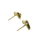 Image 7 of Gold stud earrings with diamond; 0.05 ct.