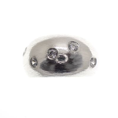 Image 2 of Silver convex fantasy ring with zirconia