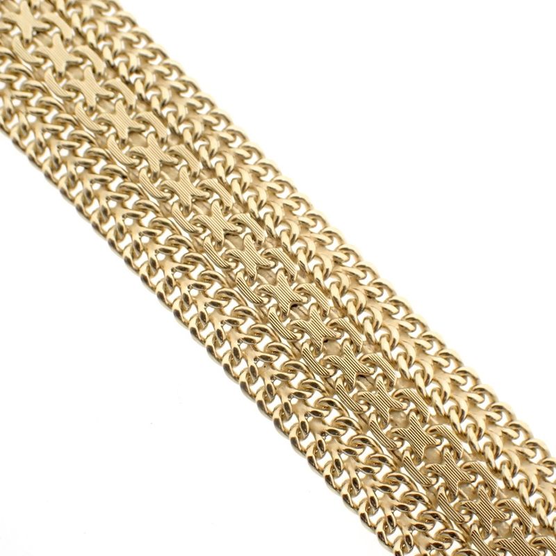 Image 3 of Gold wide fantasy link bracelet