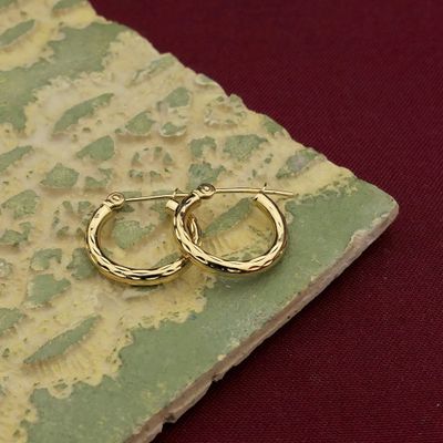 Image 2 of Gold earrings | Ø 13.5 mm