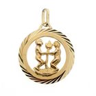 Image 1 of Gold pendant of the zodiac sign Gemini