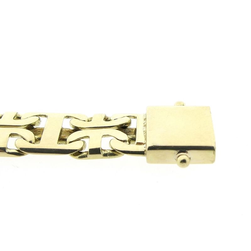 Image 4 of Gold flat king bracelet; Men | 22 cm
