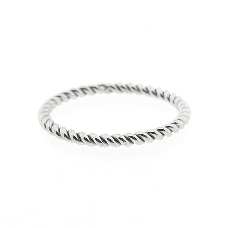 Image 3 of White gold twisted sliding ring