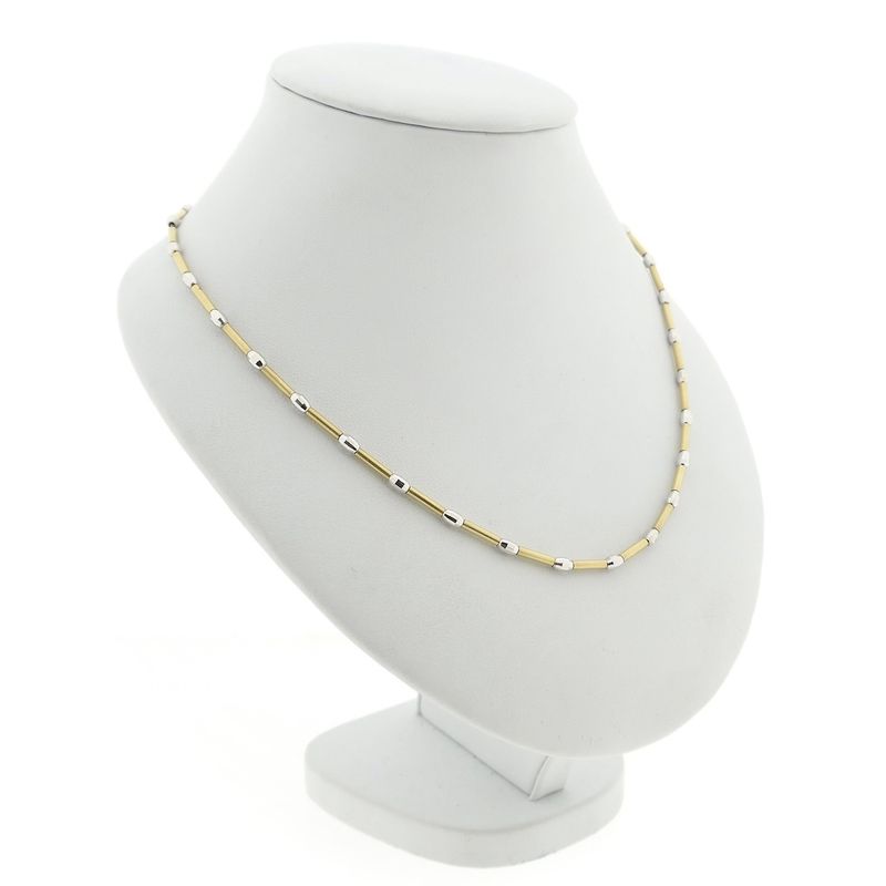 Image 3 of Midas two-tone gold bar link chain