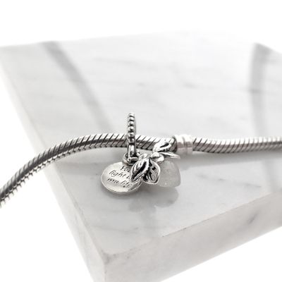Image 2 of Pandora Moments charm pendant; Silver; Glow In The Dark Firefly