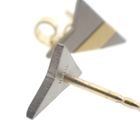 Image 6 of Gold stud earrings with titanium