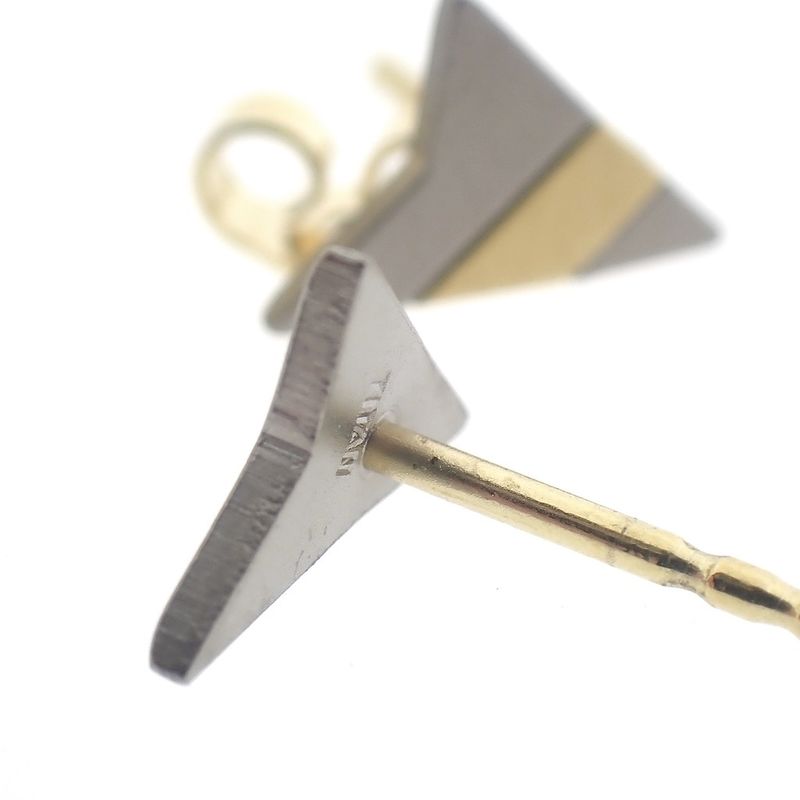 Image 6 of Gold stud earrings with titanium