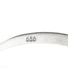 Image 7 of White gold ring with diamond; 0.03 ct