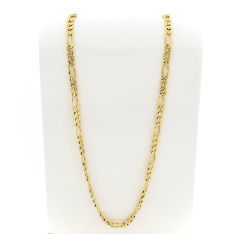 Image 1 of Long gold Figaro link chain