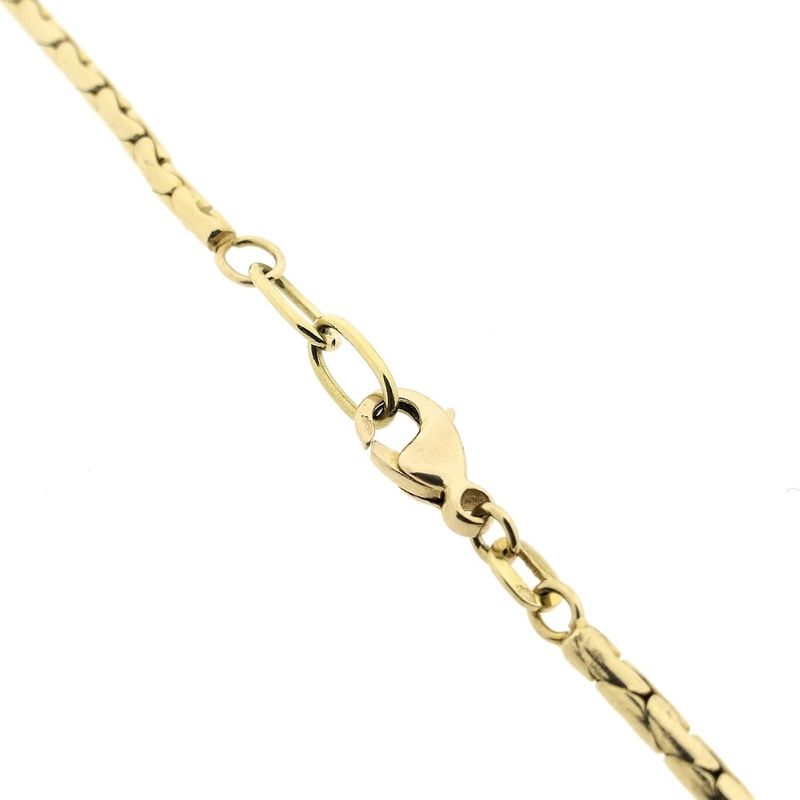 Image 6 of Two-tone gold necklace with a fixed pendant and a 0.03 ct. diamond | 43.5 cm