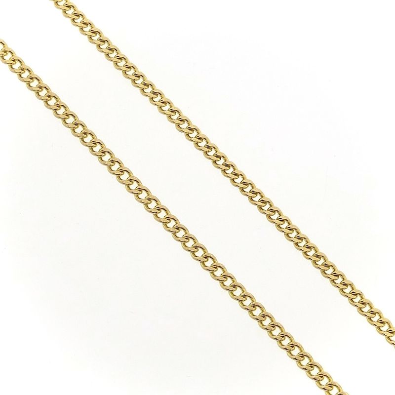 Image 3 of Gold gourmet link chain | 46 cm