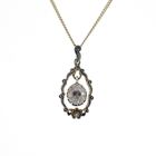 Image 3 of Antique/vintage gold pendant with diamond | Approx. 1.00 ct.