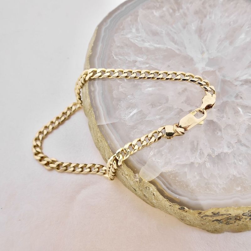 Image 5 of Gold gourmet link bracelet | 20 cm