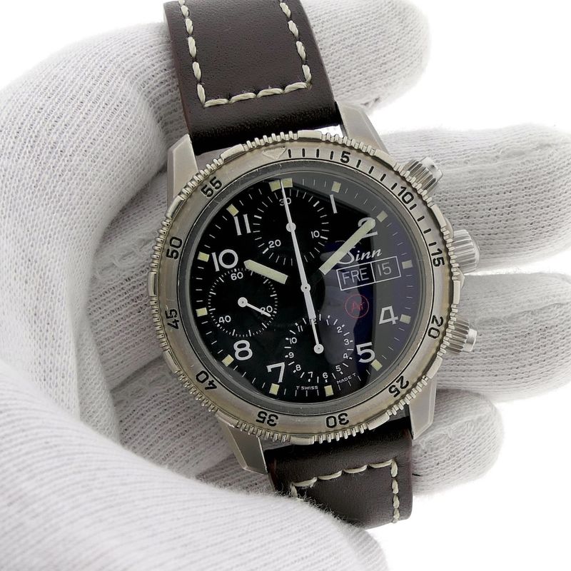 Image 8 of Sinn 203 Ti Ar; Titanium heren chronograaf horloge