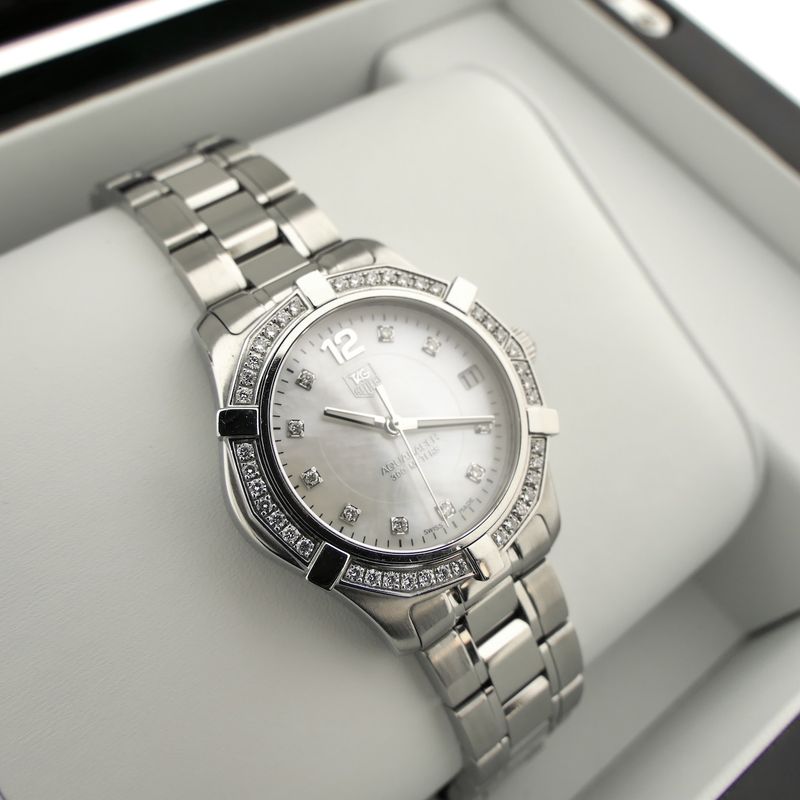 Image 17 of Tag Heuer Aquaracer WAF1313; Ladies watch with diamonds