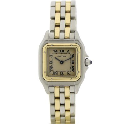 Image 1 of Cartier Panthère '2 Row'; 18k gold/steel women's watch