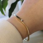 Image 8 of Two-tone gold bangle; Size M