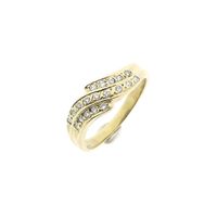 Gold ring with diamonds; 0.095 ct.