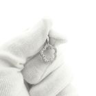 Image 6 of White gold pendant with zirconia; flower