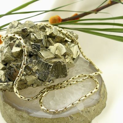 Image 2 of Gold anchor link necklace